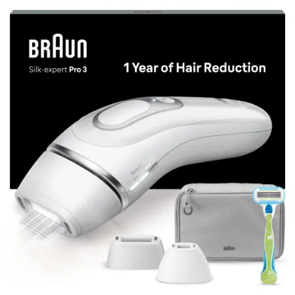 Braun IPL Silk expert Pro 3, Szőrtelenítés Otthoni Kezeléssel, Neszesszer, 2 Fej, PL3122 termékhez kapcsolódó kép
