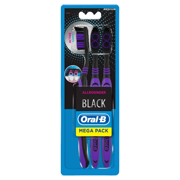 Oral-B fogkefe Allrounder Black Med 3db termékhez kapcsolódó kép