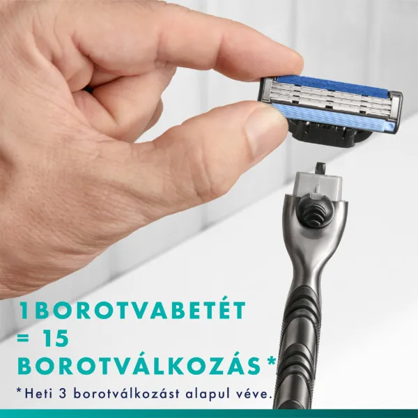 Gillette Mach3 Férfi Borotva, 1 db Gillette Borotva, 5 db Borotvabetét termékhez kapcsolódó kép