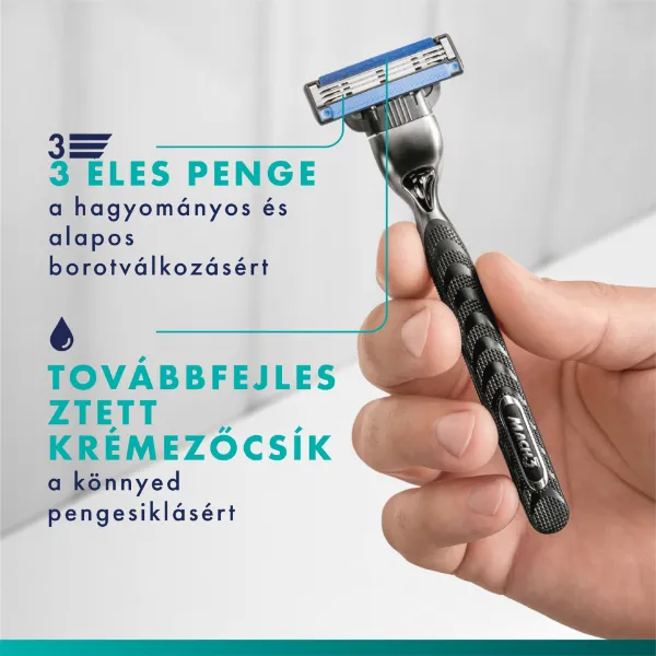 Gillette Mach3 Férfi Borotva, 1 db Gillette Borotva, 2 db Borotvabetét termékhez kapcsolódó kép
