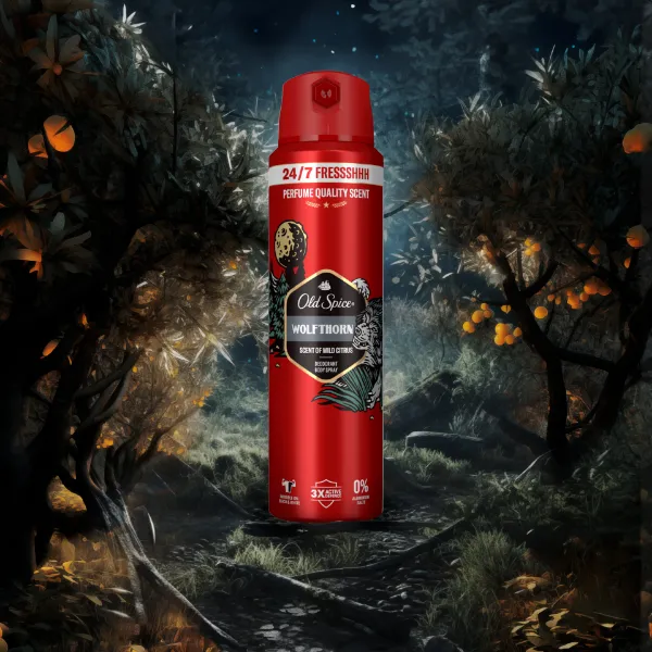 Old Spice Wolfthorn Deo Spray Férfiaknak, 150 ml, 48 Órás Frissesség, 0% Alumíniumsó termékhez kapcsolódó kép