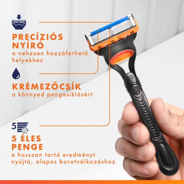Gillette Fusion5 Férfi Borotva, 1 db Gillette Borotva, 11 db Borotvabetét termékhez kapcsolódó kép