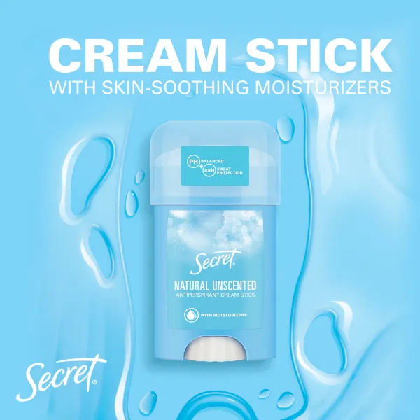 Secret Natural Illatmentes Női Izzadásgátló Krémstift, 40 ml termékhez kapcsolódó kép