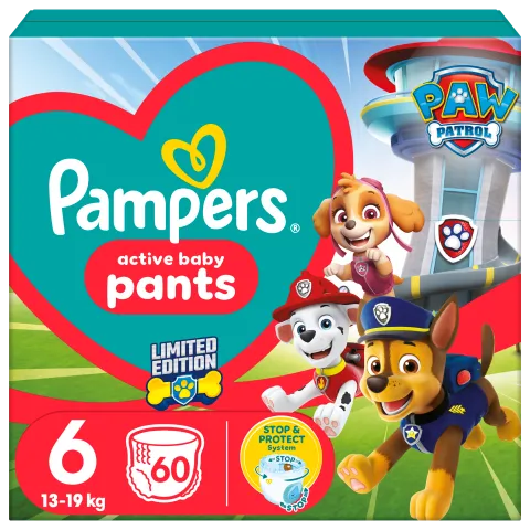 Pampers Pants Paw Patrol Kiadás, Méret: 6, 60 db Pelenka, 14kg - 19kg termékhez kapcsolódó kép