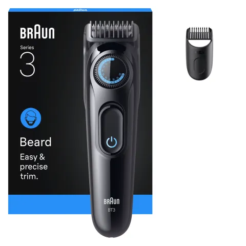 Braun Series 3 Szakállvágó, +2 Formázóeszköz, 20 Hosszbeállítás, Éles Pengék, BT3500, Fekete termékhez kapcsolódó kép