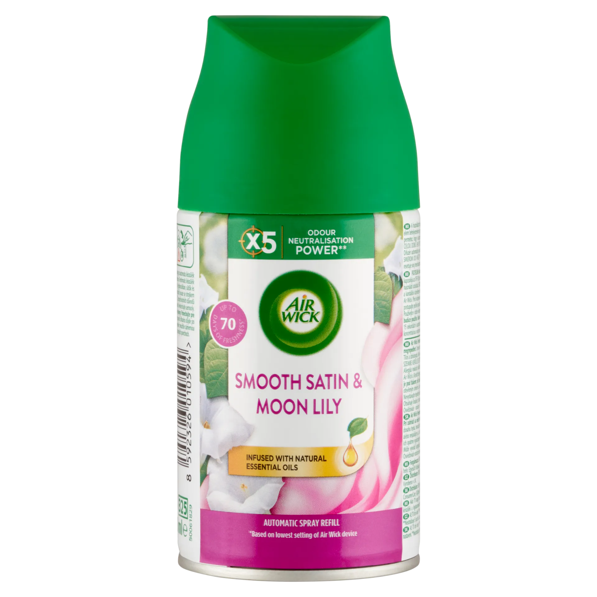 Air Wick Freshmatic Max Bársonyos szatén és éji liliom automata légfrissítő spray utántöltő 250 ml
