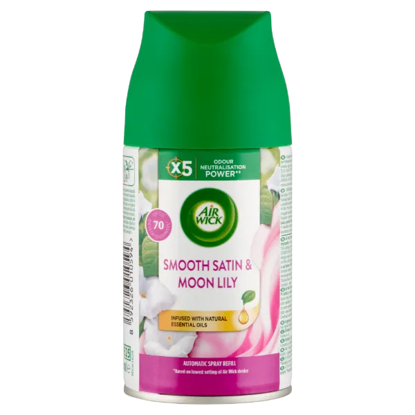 Air Wick Freshmatic Max Bársonyos szatén és éji liliom automata légfrissítő spray utántöltő 250 ml termékhez kapcsolódó kép