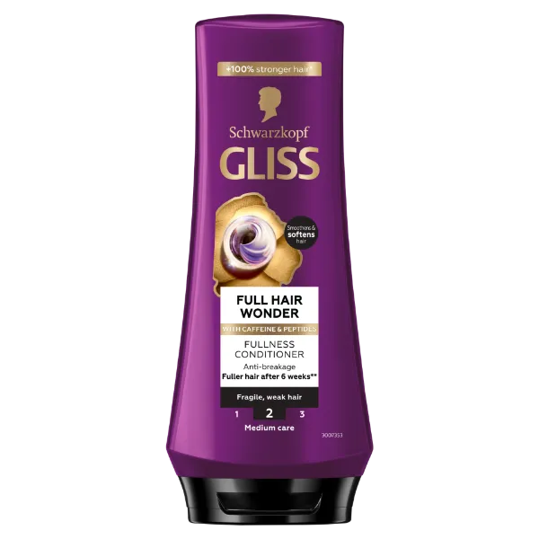Gliss Full Hair Wonder dúsító hajbalzsam koffeinnel + peptidekkel 200 ml termékhez kapcsolódó kép