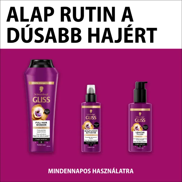 Gliss Full Hair Wonder dúsító hajbalzsam koffeinnel + peptidekkel 200 ml termékhez kapcsolódó kép