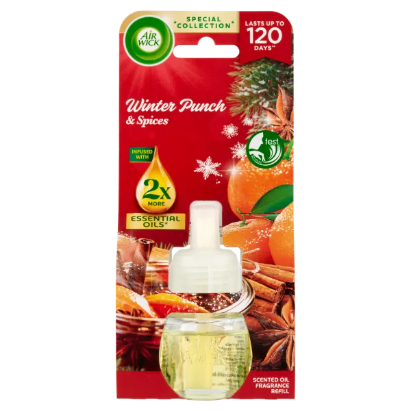 Air Wick elektromos légfrissítő utántöltő 19ml Gyümölcsös téli puncs termékhez kapcsolódó kép