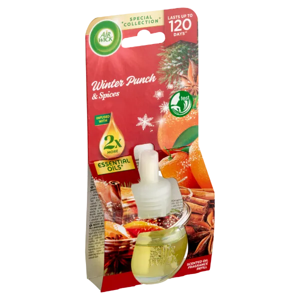 Air Wick elektromos légfrissítő utántöltő 19ml Gyümölcsös téli puncs termékhez kapcsolódó kép