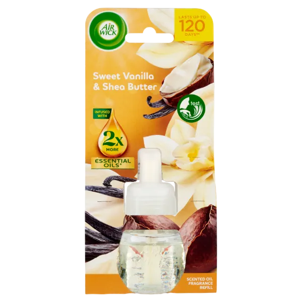 Air Wick elektromos légfrissítő utántöltő 19ml Édes vanília és shea vaj termékhez kapcsolódó kép