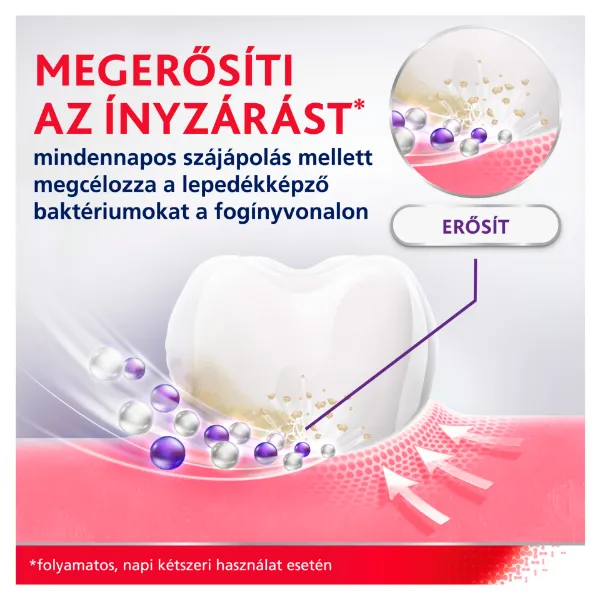 Parodontax Gum Strengthen & Protect Icy Mint alkoholmentes fluoridos szájvíz 500 ml  termékhez kapcsolódó kép