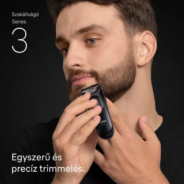 Braun Series 3 Szakállvágó, +2 Formázóeszköz, 20 Hosszbeállítás, Éles Pengék, BT3500, Fekete termékhez kapcsolódó kép