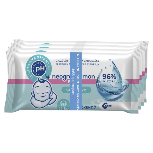 Neogranormon Baby Sensitive törlőkendő 4 x 55 db termékhez kapcsolódó kép