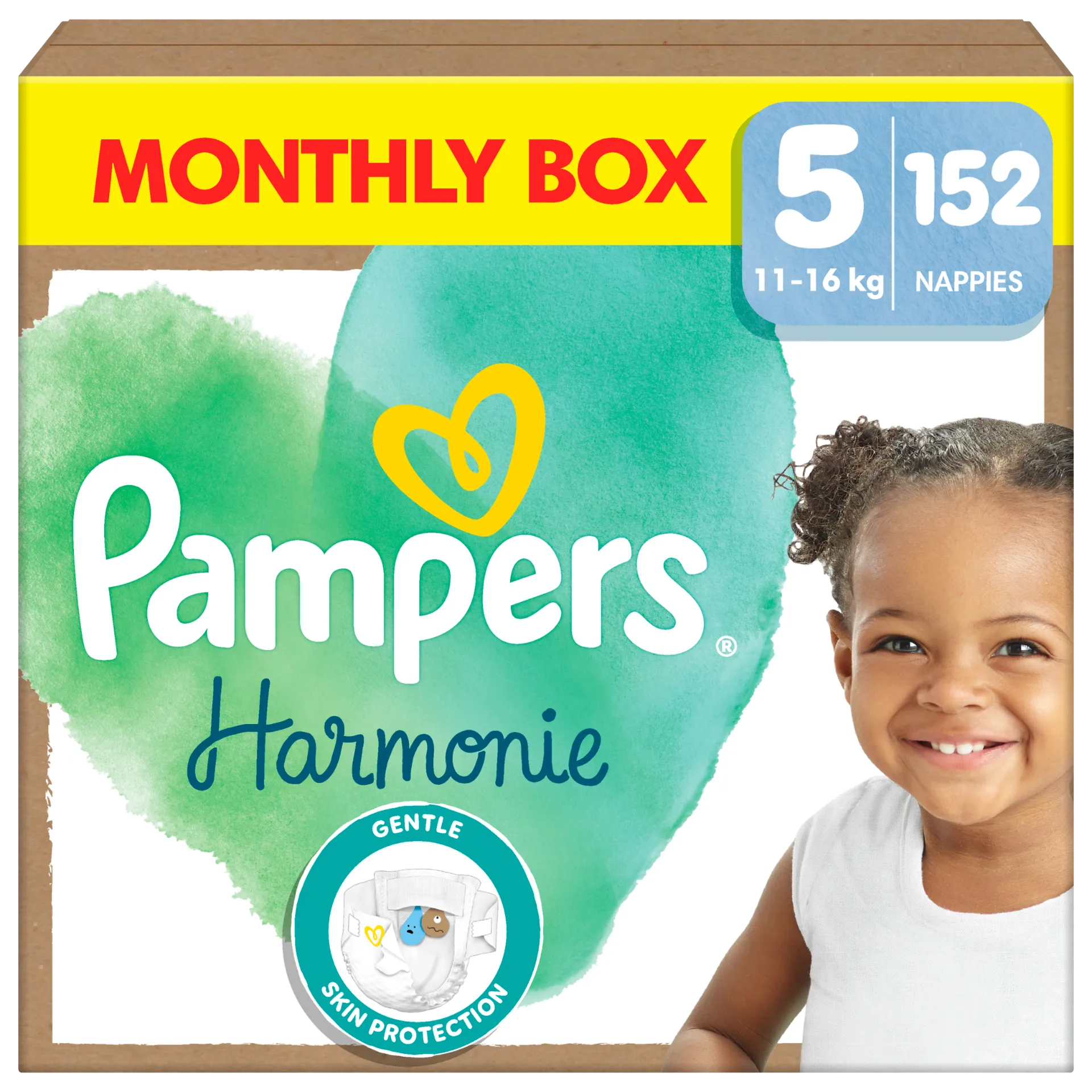 Pampers Harmonie Pelenka - havi pelenkacsomag, Méret: 5, 152 Pelenka, 11kg-16kg