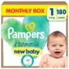 Pampers Harmonie Baby Pelenka - havi pelenkacsomag, Méret: 1, 180 db Pelenka, 2kg-5kg termékhez kapcsolódó kép