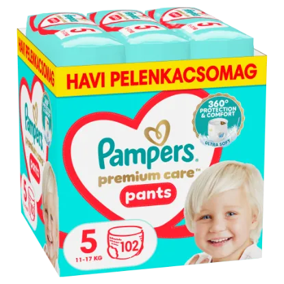 Pampers Premium Care Bugyipelenka - havi pelenkacsomag, Méret: 5, 102 db, 11kg-17kg termékhez kapcsolódó kép