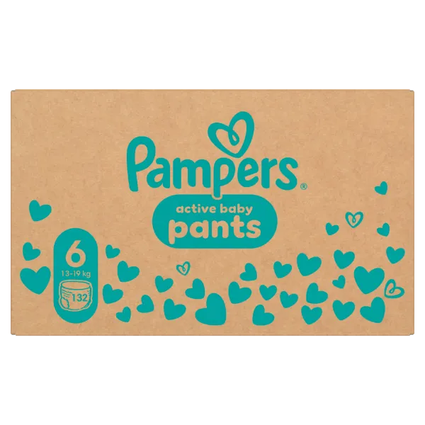 Pampers Active Baby Bugyipelenka - havi pelenkacsomag, Méret 6, 132 Bugyipelenka, 13kg-19kg termékhez kapcsolódó kép