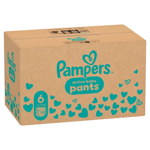 Pampers Active Baby Bugyipelenka - havi pelenkacsomag, Méret 6, 132 Bugyipelenka, 13kg-19kg termékhez kapcsolódó kép