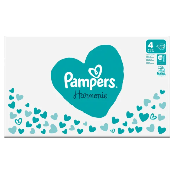 Pampers Harmonie Baby Pelenka - havi pelenkacsomag, Méret: 4, 174 db Pelenka, 9kg-14kg termékhez kapcsolódó kép