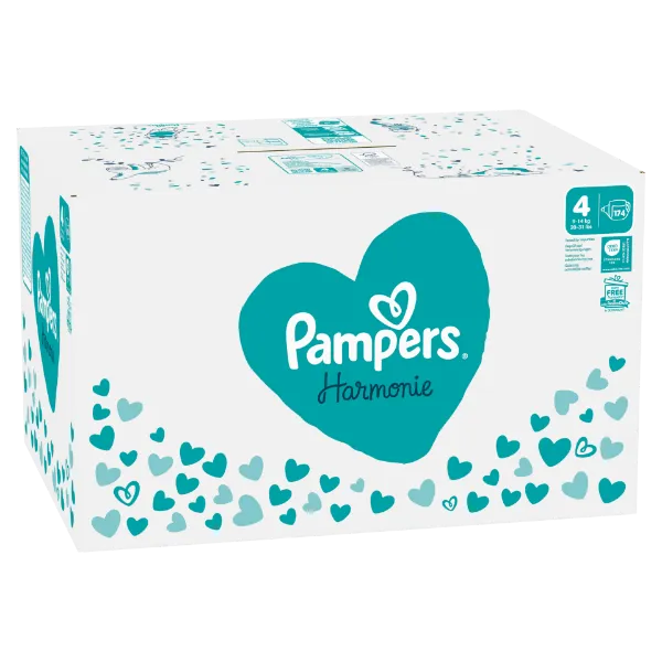 Pampers Harmonie Baby Pelenka - havi pelenkacsomag, Méret: 4, 174 db Pelenka, 9kg-14kg termékhez kapcsolódó kép