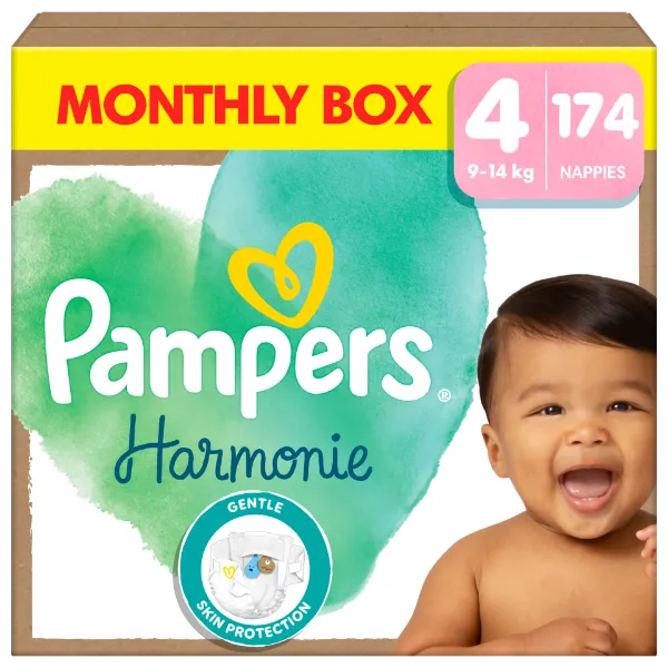 Pampers Harmonie Baby Pelenka - havi pelenkacsomag, Méret: 4, 174 db Pelenka, 9kg-14kg termékhez kapcsolódó kép