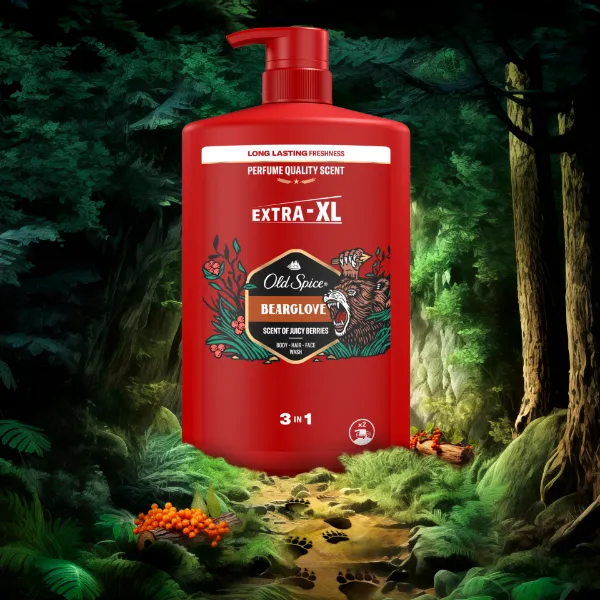 Old Spice Bearglove Férfi 3 az 1-ben Sampon és Tusfürdő, 1000 ml termékhez kapcsolódó kép