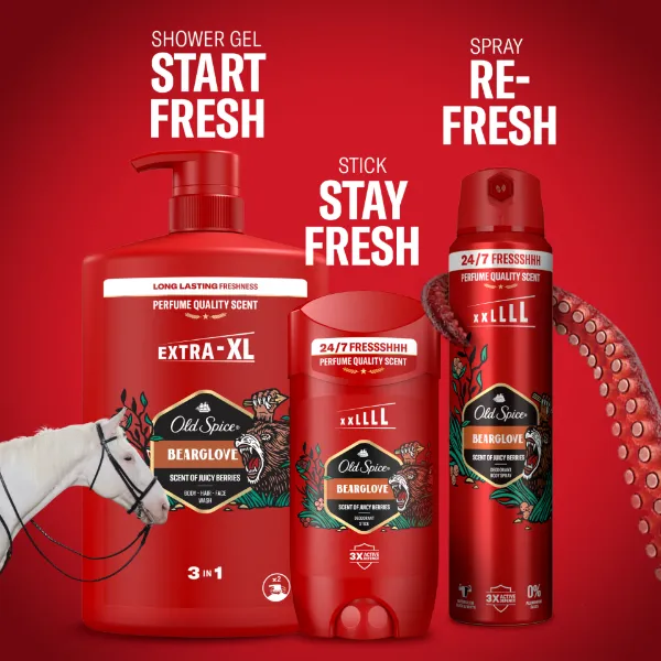 Old Spice Bearglove Férfi 3 az 1-ben Sampon és Tusfürdő, 1000 ml termékhez kapcsolódó kép