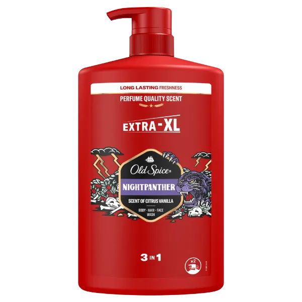Old Spice Night Panther Férfi 3 az 1-ben Sampon és Tusfürdő, 1000 ml termékhez kapcsolódó kép