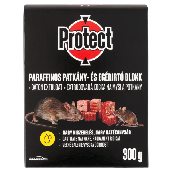 Protect paraffinos rágcsálóirtó blokk 12 x 25 g (300 g) termékhez kapcsolódó kép