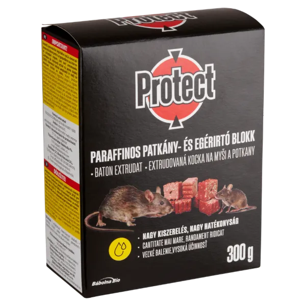Protect paraffinos rágcsálóirtó blokk 12 x 25 g (300 g) termékhez kapcsolódó kép