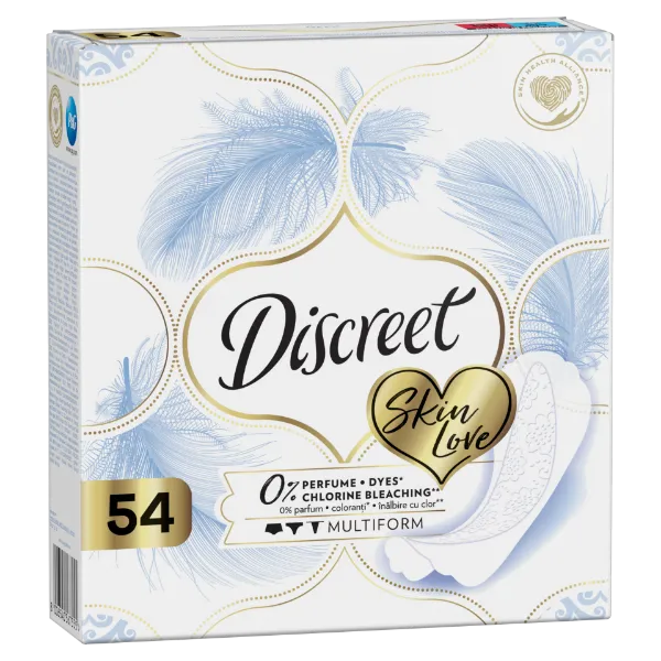 Discreet Légáteresztő Multiform 0%-os Skin Love Tisztasági Betétek x54 termékhez kapcsolódó kép
