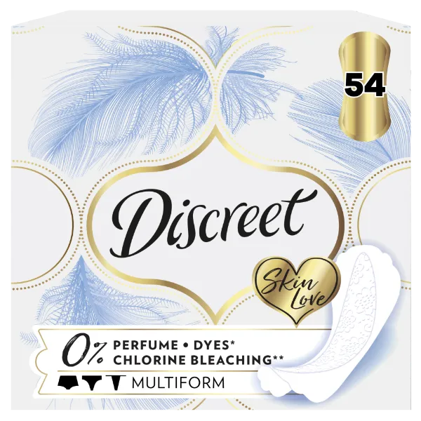 Discreet Légáteresztő Multiform 0%-os Skin Love Tisztasági Betétek x54 termékhez kapcsolódó kép