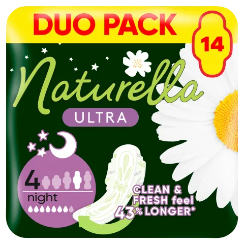 Naturella Ultra Szárnyas Betét, Night (4-es méret) Méret, 14 db termékhez kapcsolódó kép