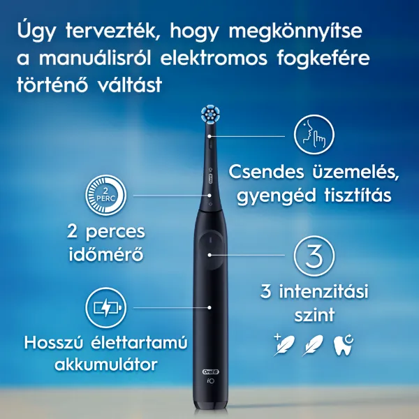 Oral-B iO 2 Elektromos Fogkefe, Éjfekete termékhez kapcsolódó kép