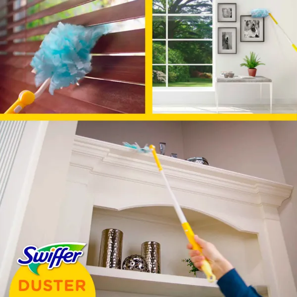 Swiffer XXL Trap & Lock Padló Portalanító Készlet (1 db Nyél + 2 db Portalanító-Kendő Utántöltő) termékhez kapcsolódó kép