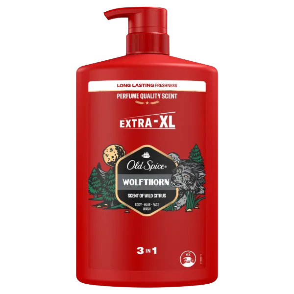 Old Spice Wolfthorn Férfi 3 az 1-ben Sampon és Tusfürdő, 1000 ml termékhez kapcsolódó kép