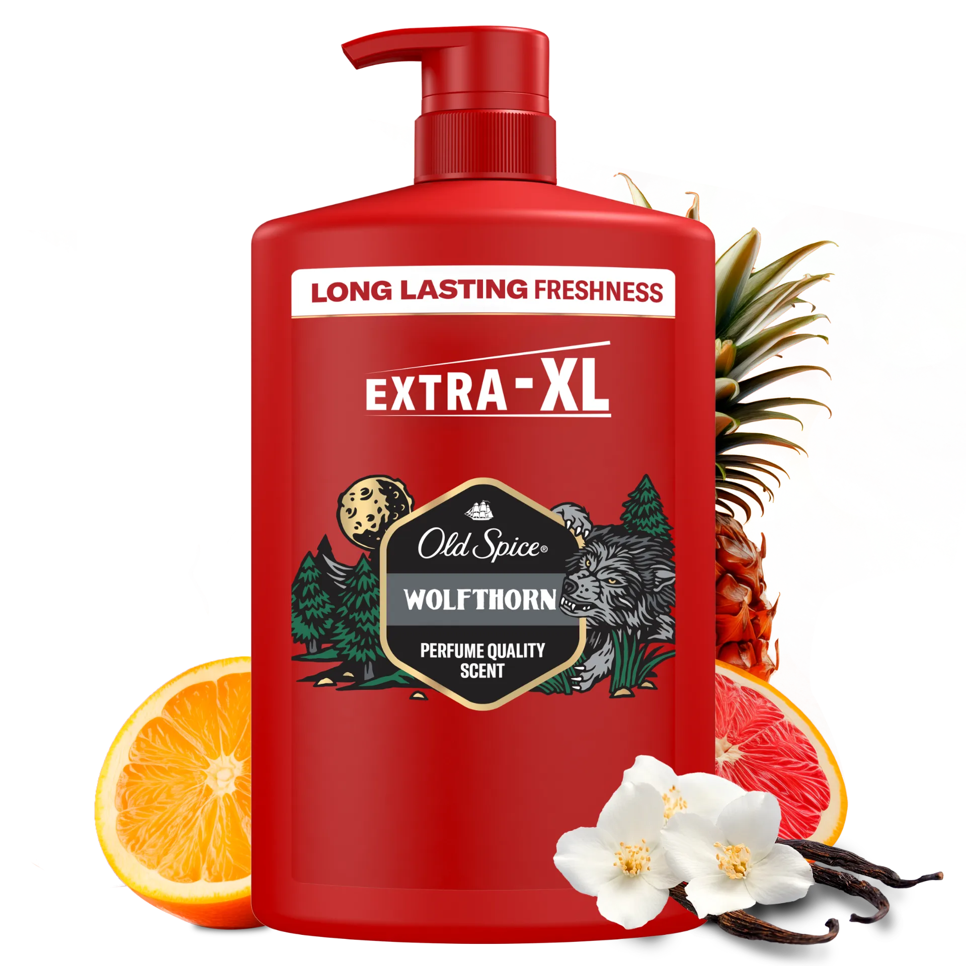 Old Spice Wolfthorn Férfi 3 az 1-ben Sampon és Tusfürdő, 1000 ml