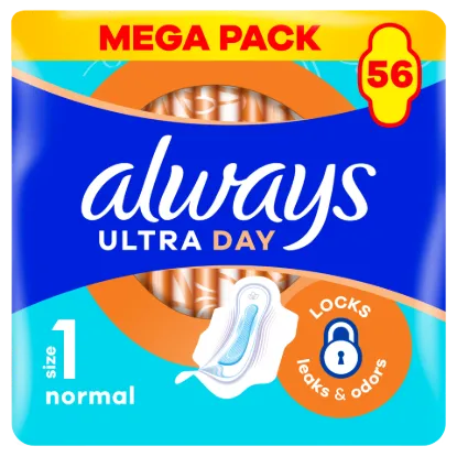 Always Ultra Day Normal Egészségügyi Betét (1-es Méret) Szárnyas Betét x 56] termékhez kapcsolódó kép