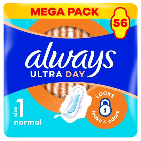 Always Ultra Day Normal Egészségügyi Betét (1-es Méret) Szárnyas Betét x 56] termékhez kapcsolódó kép