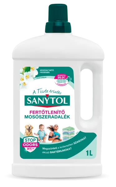 Sanytol Fehér Virágok klórmentes fertőtlenítő mosószeradalék 22 mosás 1 l termékhez kapcsolódó kép