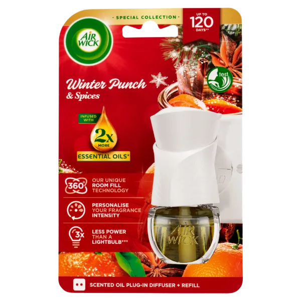 Air Wick Gyümölcsös Téli Puncs elektromos légfrissítő készülék & utántöltő 19 ml termékhez kapcsolódó kép