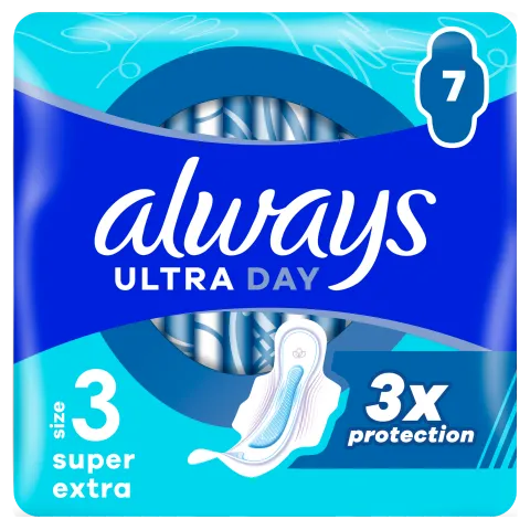 Always Ultra Super Extra Egészségügyi Betét (3-as Méret) Szárnyas Betét x 7] termékhez kapcsolódó kép