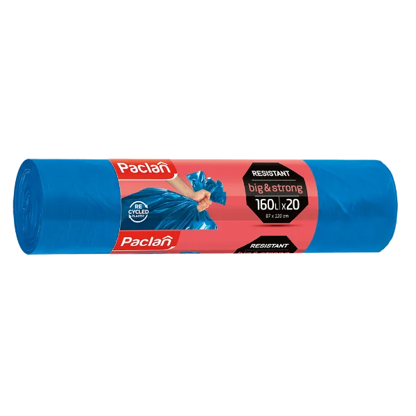 Paclan Big&Strong kék szemeteszsák 160l (*20zsák) 87cm*120cm 21my termékhez kapcsolódó kép