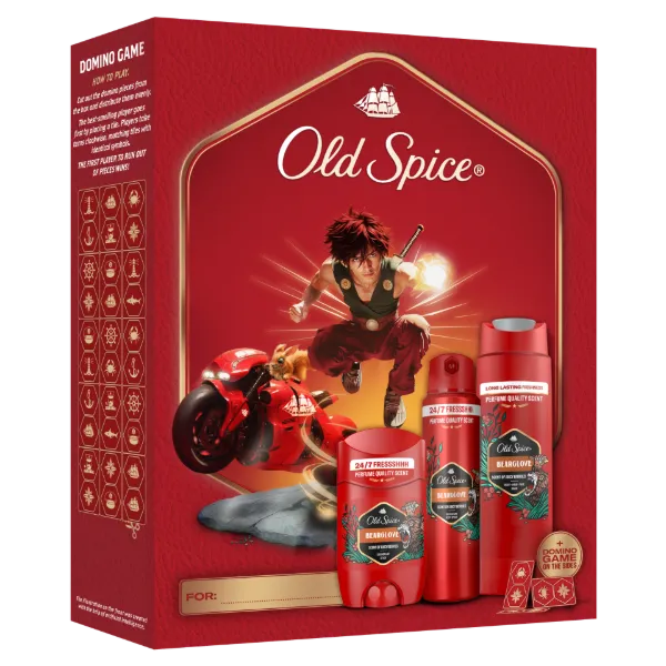 Old Spice Anime Ajándékszett Bearglove Stift Dezodorral, Spray-vel és Tusfürdővel termékhez kapcsolódó kép