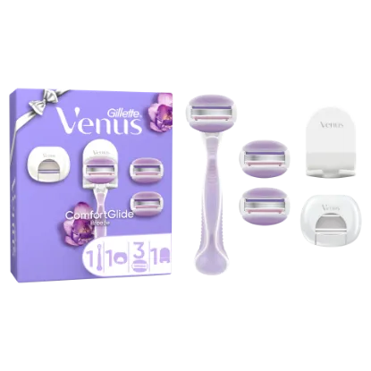 Venus ComfortGlide Breeze Női Borotva – 3 db Borotvabetét + Zuhanyzóban Rögzíthető Tartó+Pengefedél termékhez kapcsolódó kép