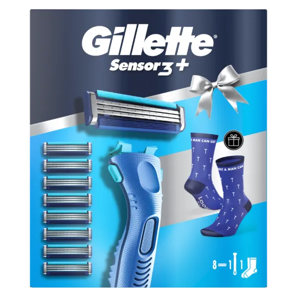 Gillette Sensor 3+ Kényelem Cserélhető Fejes Férfi Borotva Ergonomikus Markolattal és Borotvabetétel termékhez kapcsolódó kép