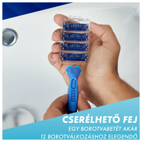 Gillette Sensor 3+ Kényelem Cserélhető Fejes Férfi Borotva Ergonomikus Markolattal és Borotvabetétel termékhez kapcsolódó kép