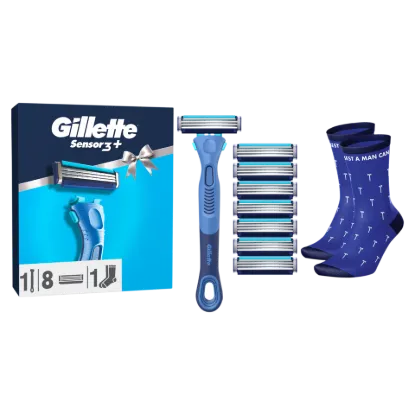 Gillette Sensor 3+ Kényelem Cserélhető Fejes Férfi Borotva Ergonomikus Markolattal és Borotvabetétel termékhez kapcsolódó kép